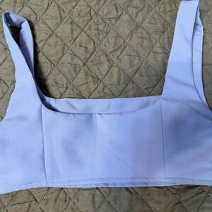 Princess Polly Pastel Lavender Square Neck Crop Top